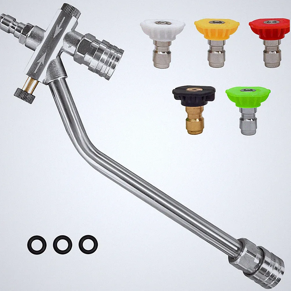 Foam Cannon Dual-Connector Accessory Pressure Washer Double Tip With 5 Nozzles
