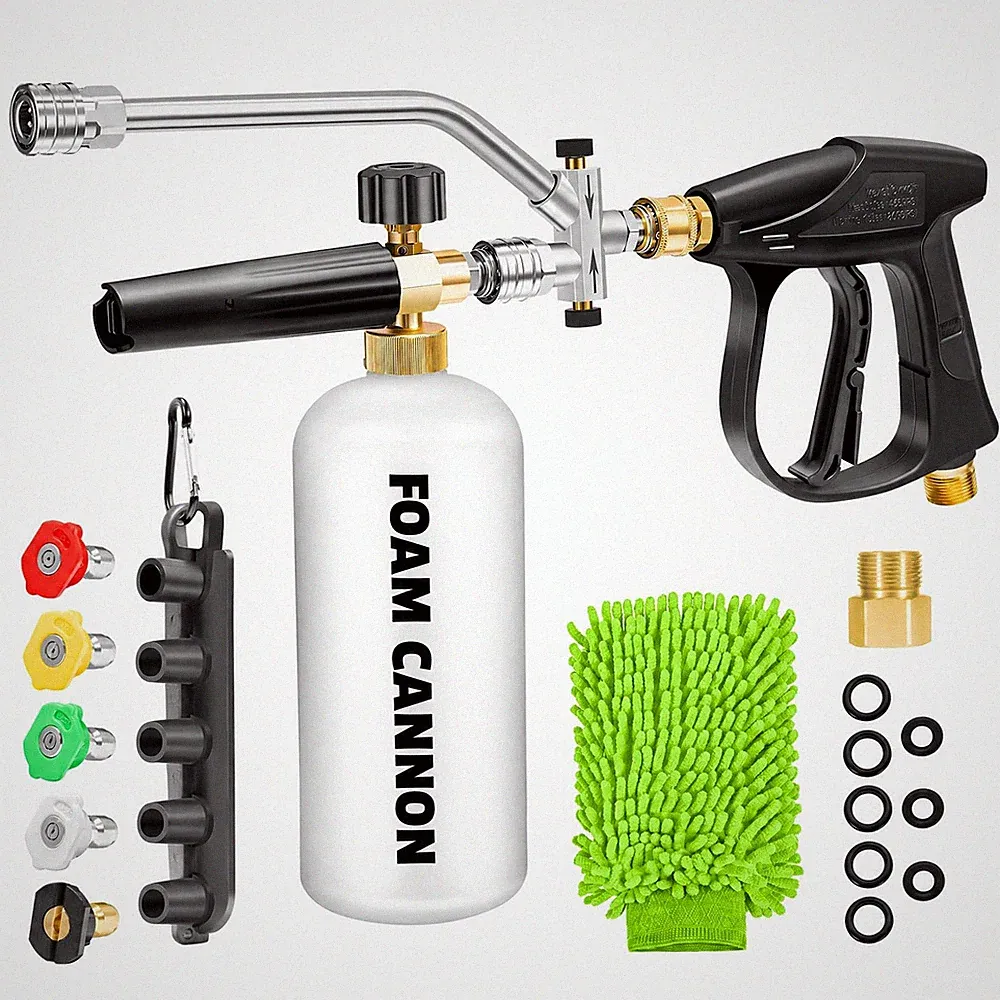 Foam Cannon Dual Connector for Pressure Washer, Industrial Foam Gun Kit
