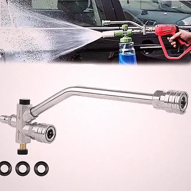 Foam Cannon Dual Connector Pressure Washer Foam Blaster 1/4"" Lance Nozzle US