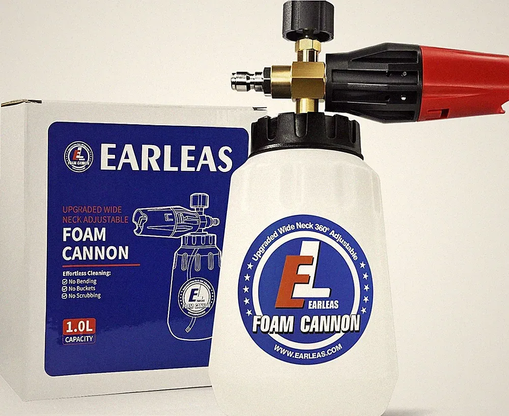 Foam Cannon for Pressure Washer, 1 Liter Bottle, 210 cubic inches, White, Red