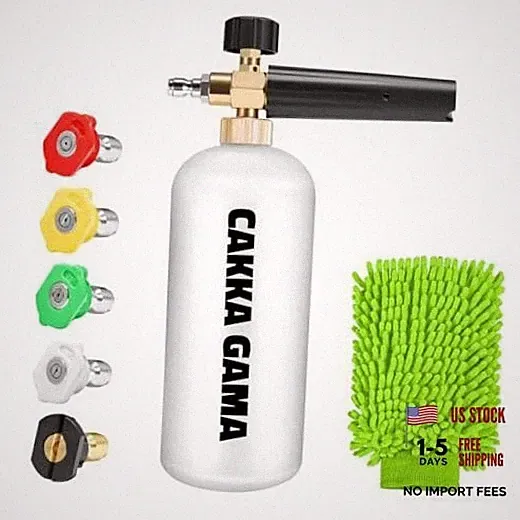 Foam Cannon for Pressure Washer, Foam Cannon with Fluorescent Green Glove
