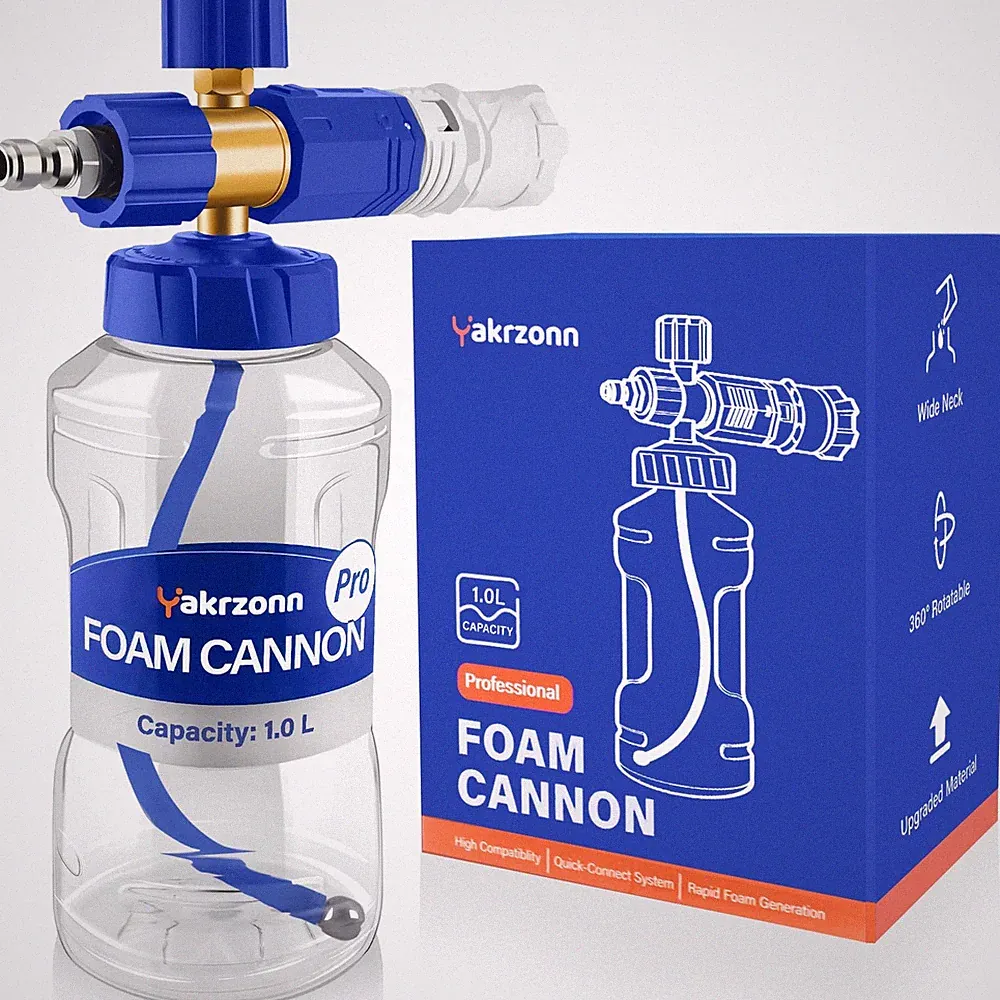 Foam Cannon for Pressure Washer, Professional Car Cannon Lance, 1L Wide Mouth...