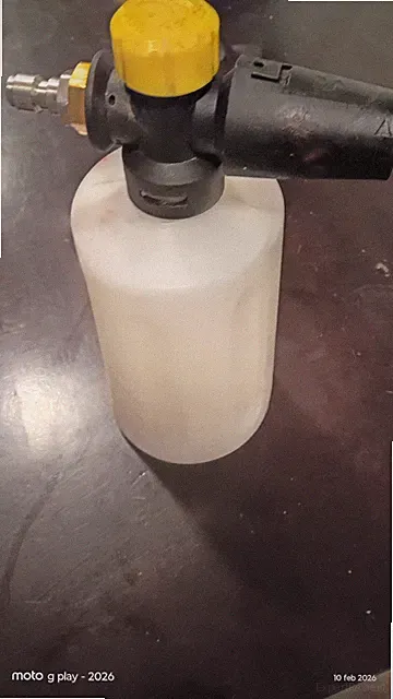 Foam Cannon for Pressure Washer, White/Black/Yellow, Plastic/Metal