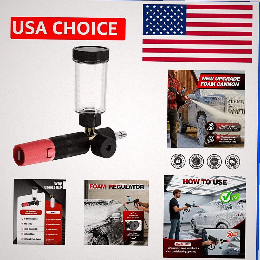 Foam Cannon for Pressure Washer with 1/4'' Quick Connector | Car Wash Foam Ca...
