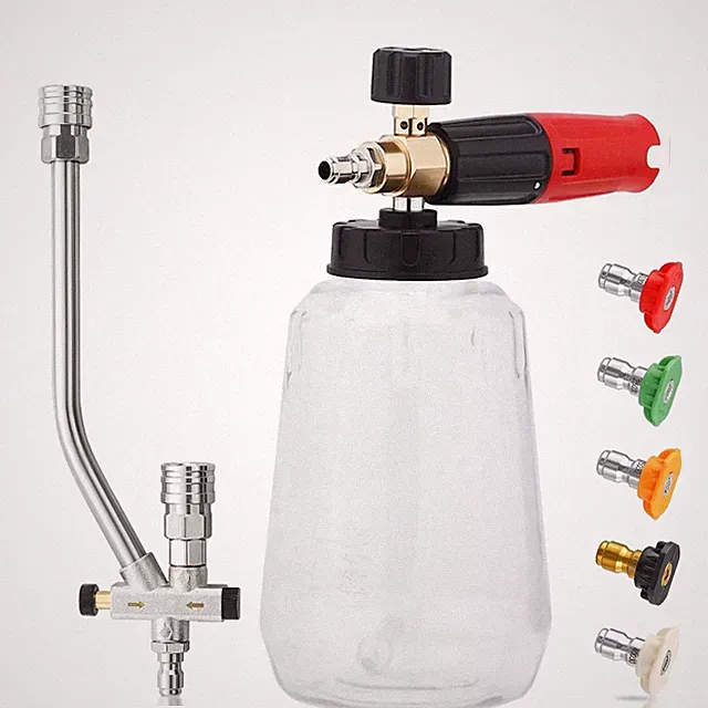 Foam Cannon for Pressure Washer with Dual-Connector Tool - Adjustable