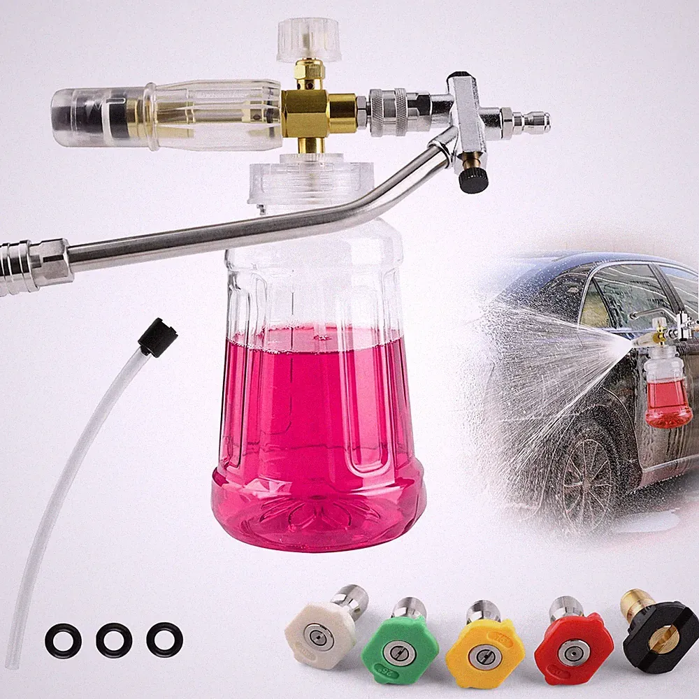 Foam Cannon for Pressure Washer, with Foam Cannon Dual Connector, Double Tip