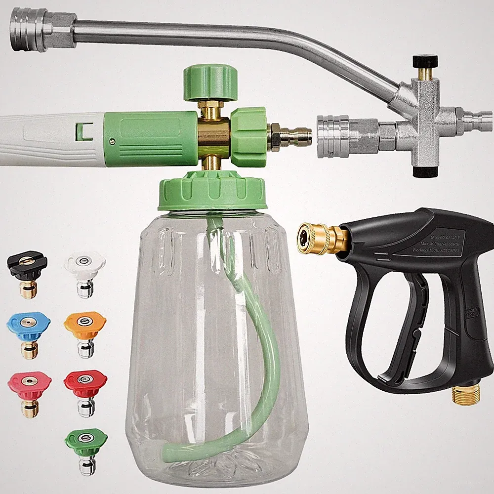 Foam Cannon High Pressure Washer Gun Kit Double Tip Attachment Dual-Connect US