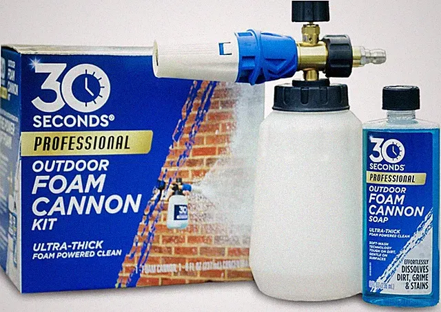 Foam Cannon Kit 30 Seconds Pressure Washer Sprayer 8 fl oz Soap Siding Decks