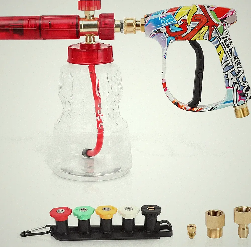Foam Cannon Kit with Graffiti Short Pressure Washer Gun 3/8" Quick Connect M22-1