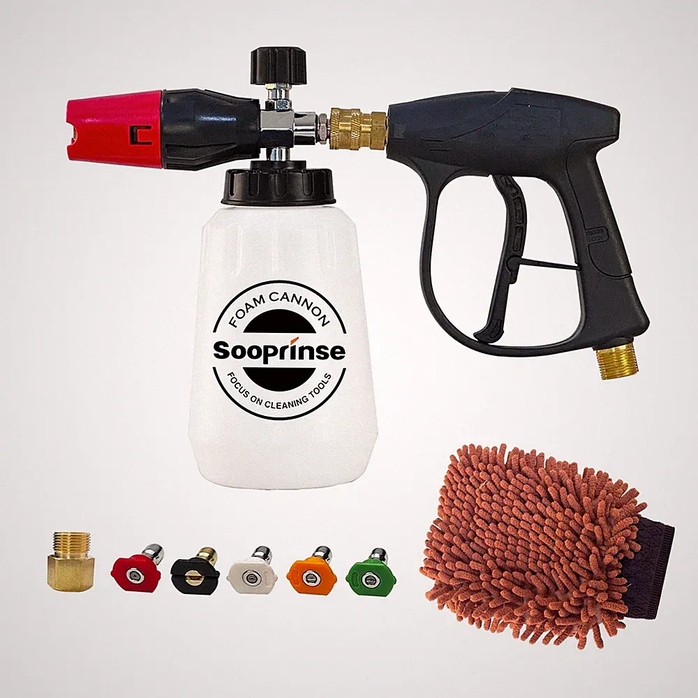 Foam Cannon Kit with Pressure Washer Short Gun, 1 L Snow Foam Lance with 1/4...