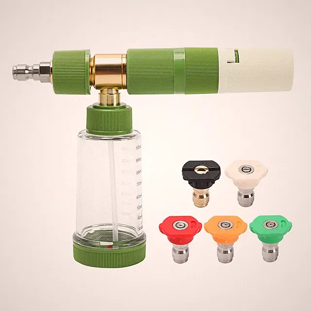 Foam Cannon Pro for Pressure Washer with 5 Nozzle Tips, Adjustable Soap Foam...