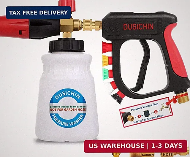 Foam Cannon Short Pressure Washer Gun 1/4 Inch Quick Connector,Car Wash