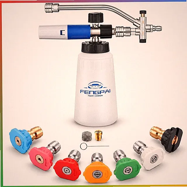 Foam Cannon Snow Sprayer 1L White Pressure Washer 3600PSI 7 Nozzles Kit