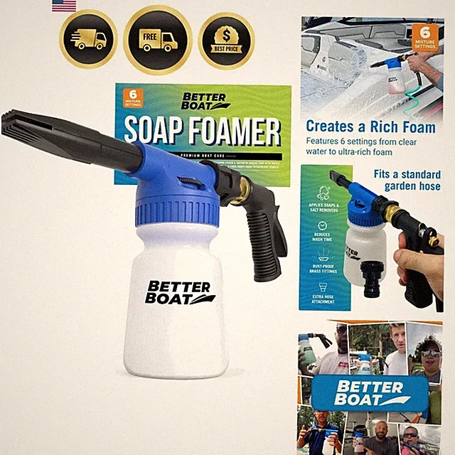 Foam Cannon Soap Gun, Foam Sprayer for Boat Cleaning and Car Wash, Washing