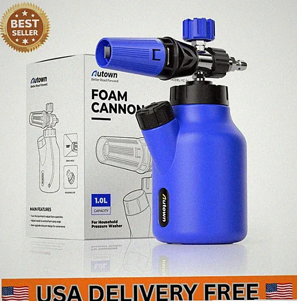 Foam Cannon up to 3000 PSI, Pressure Washer Foam Cannon with 1/4'' Quick Connect