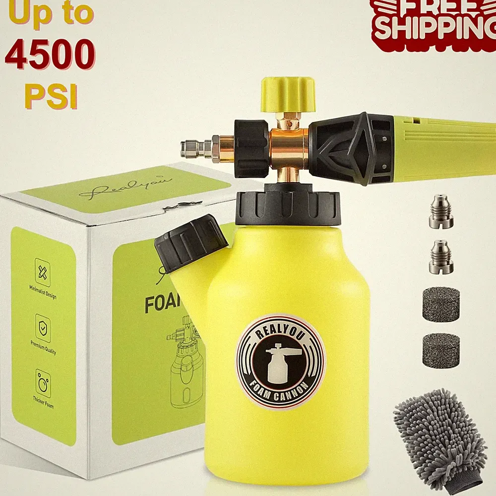 Foam Cannon up to 4500 PSI, Pressure Washer Foam Cannon w/ 1/4'' Quick Connector
