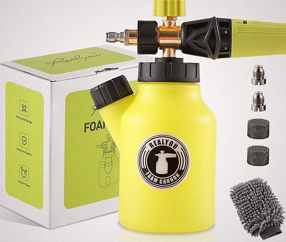 Foam Cannon up to 4500 PSI, Pressure Washer Foam Cannon with 1/4'' Quick Connect