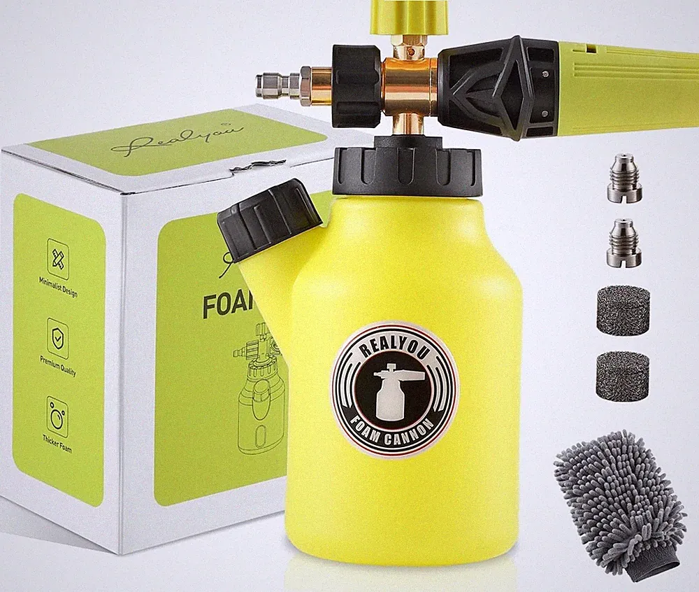 Foam Cannon up to 4500 PSI, Pressure Washer Foam Cannon with 1/4'' Quick Connect