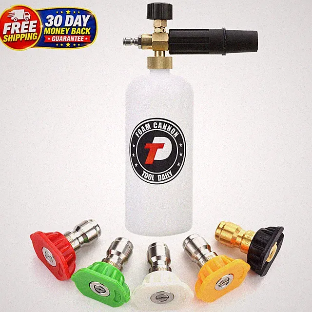 Foam Cannon with 1/4 Inch Quick 1/4'' Connect, White