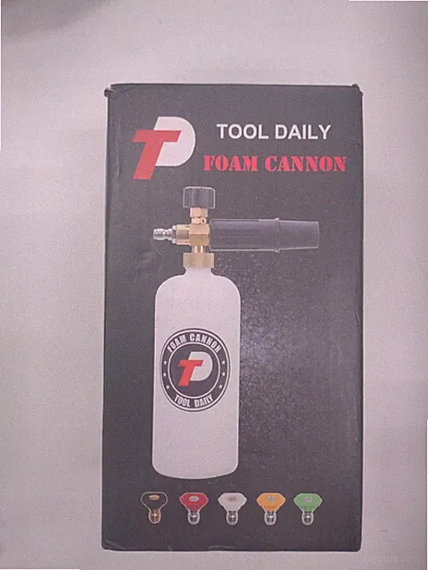 Foam Cannon with 1/4 Inch Quick Connector, 1 Liter, 5 Pressure Washer Nozzle...