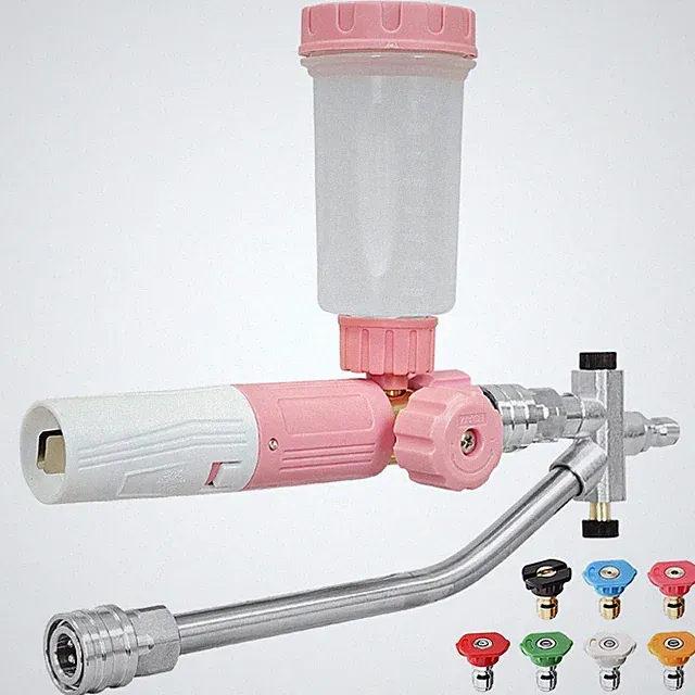 Foam Cannon with 1/4 Inch Quick Connector, 80mL, 7 Washer Nozzle Tips