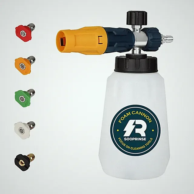 Foam Cannon with 1/4 Inch Quick Connector, Heavy Duty Car Foam Blaster Wide Neck