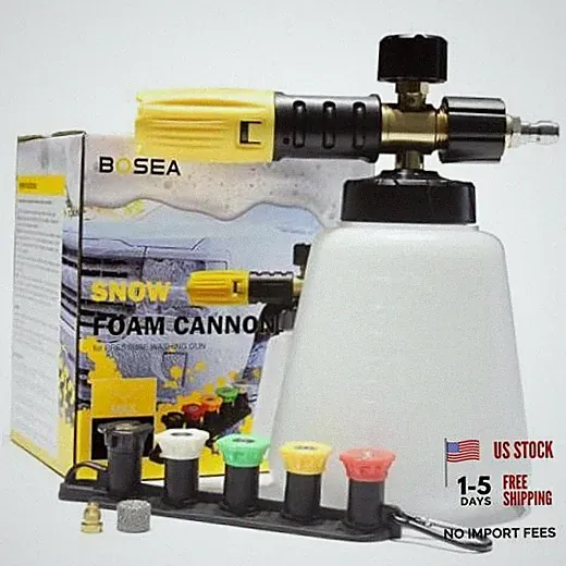 Foam Cannon with Pressure Washer Tips and Nozzle Foam Canon with 5 Nozzles