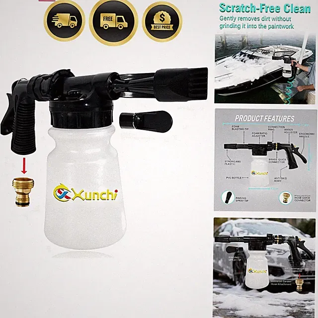 Foam Gun Car Wash Gun, Foam Blaster Equips 3/4" Universal Garden and Quick Co...