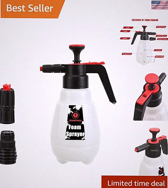 Foam Sprayer, Foaming Pump Blaster Hand Pressure Snow Foaming Cannon Water Bl...