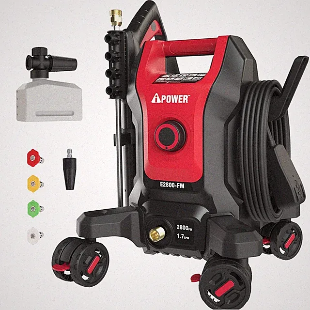 Follow Me Electric Pressure Washer 2800 Max PSI 1.7 GPM Anti-Tipping Design w...