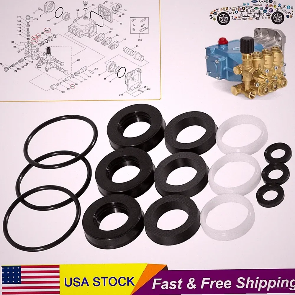 FOR CAT PUMP 66DX 6DX PRESSURE WASHER PUMP 34262 SEALS REBUILD KIT