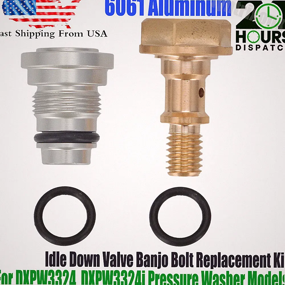 For DeWalt DXPW3224 / DXPW3324i Pressure Washer Idle Down Valve Banjo Bolt Kit