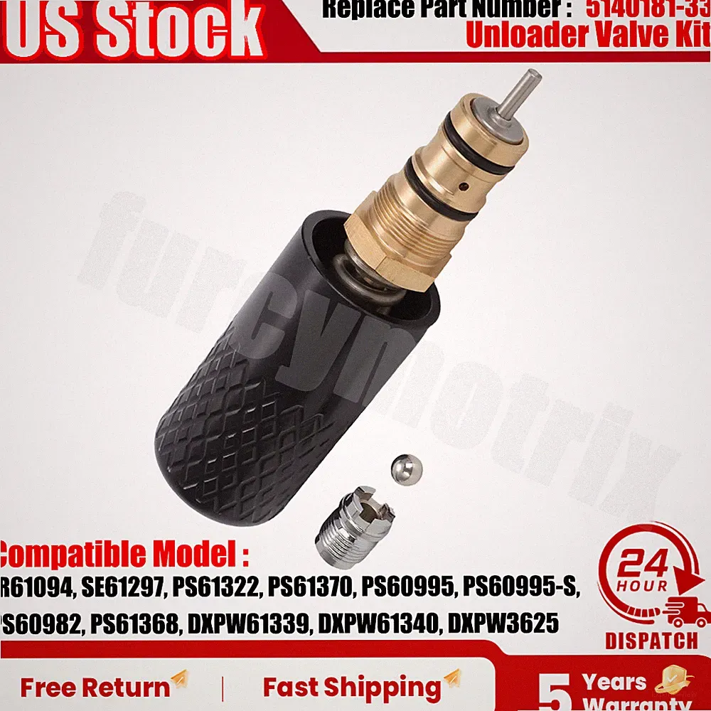 For DeWALT Unloader Valve Kit Cold Water Pressure Washer DXPW3625 #5140181-33 US