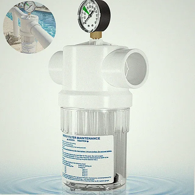 For Jandy Ray Vac Energy Filter With Gauge Part 2888, Fits 1.5" or 2" Pipe