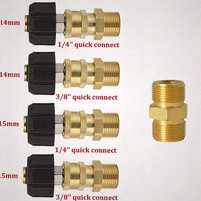 for m22 Washer Swivel Adapter Set 14mm 15mm Quick-Connect To 1/4“ 3/8“ Accessory