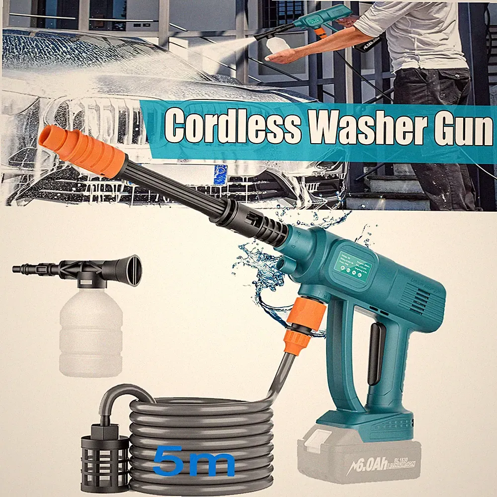For makita 18v Battery Cordless Electric High Pressure Water Spray Gun Portable