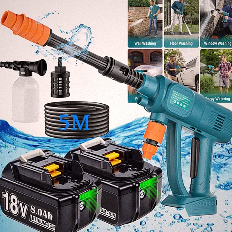 For Makita 18V Battery Cordless High Pressure Jet Water Washer Gun Power Cleaner
