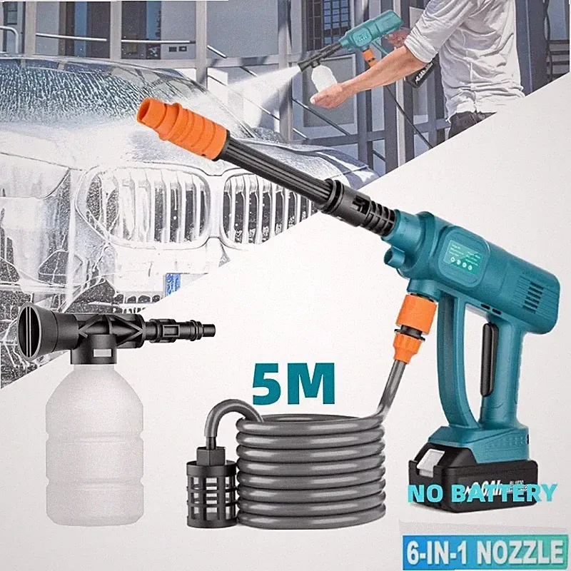 For Makita 18V Cordless Car High Pressure Washer Gun Jet Water Cleaner 6-in-1 US