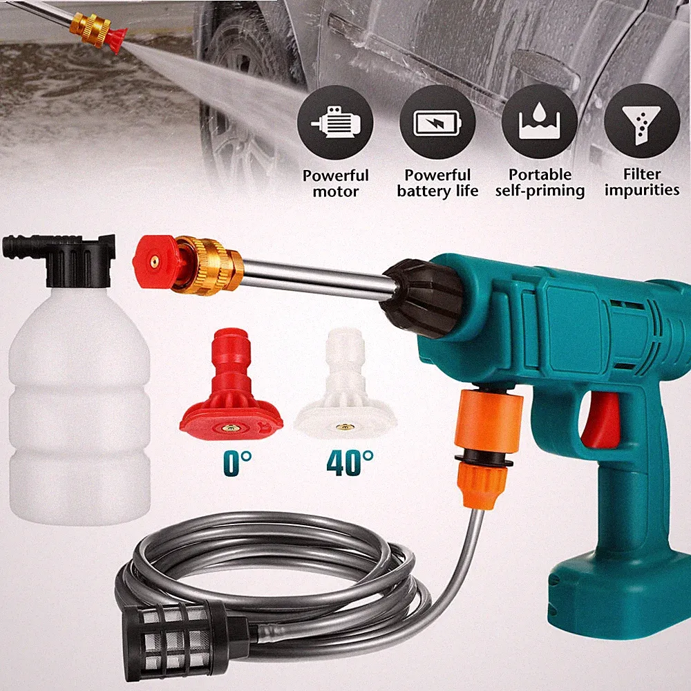 For Makita 18V Cordless High Pressure Washer Gun Set Water Car Jet Wash Cleaner