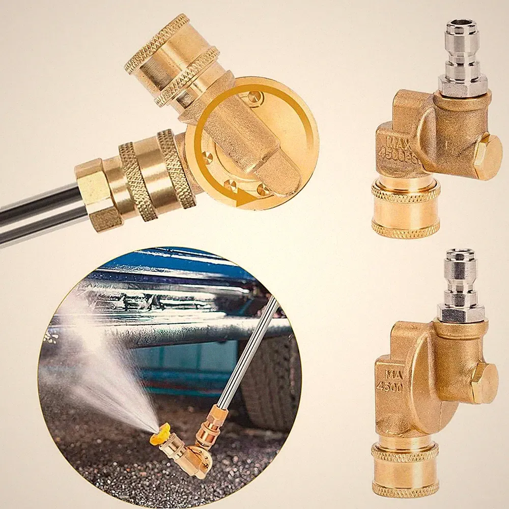 For Pressure Washer 1/4 " Quick Connect Pivoting Coupler Rotating Nozzle