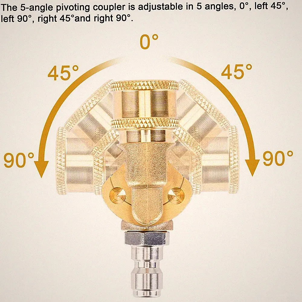 For Pressure Washer 1/4 " Quick Connect Pivoting Coupler Rotating Nozzle