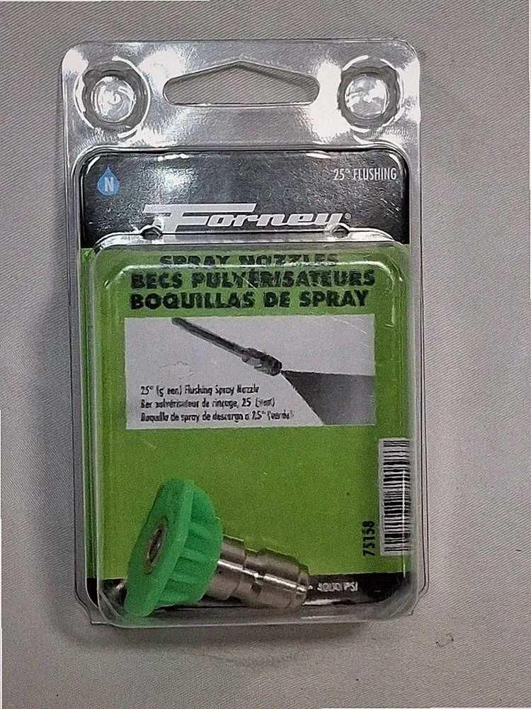 Forney 75158 Green 4000 PSI 25 Degree Pressure Washer Spray Nozzle 3.0 Orifice