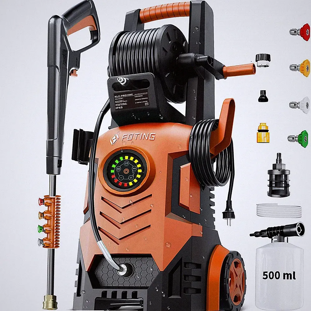 FOTING 2026UPGRADED PRESSURE WASHER 5000PSI TOUCH SCREEN 8 LEVEL 34"TALL - RED