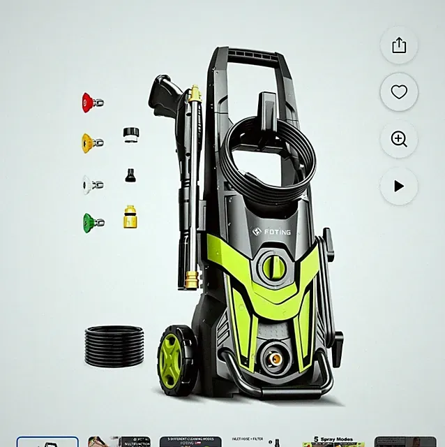 FOTING 4300 PSI at 2.8 GPM 14 Amps Corded Electric Hot Water Pressure Washers