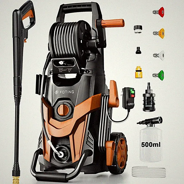 FOTING 4800PSI Pressure Washer GFCI Protected w/Hose & Filter for Car