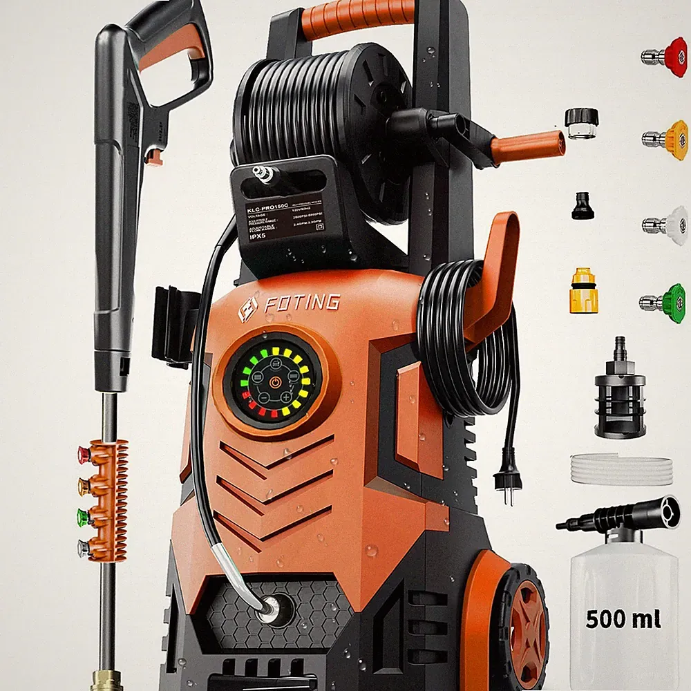 FOTING 5000-PSI 2.3-3.3 GPM Adjustable Electric Pressure WasherTouchscreen model