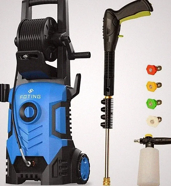 FOTING KLC-A3 Electric Pressure Washer 1800W with 4 Nozzles 2030 PSI