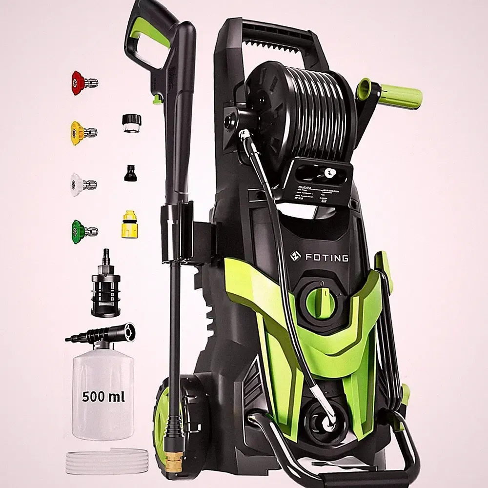 FOTING Upgraded Pressure Power Washer 4500PSI, 4 Quick Connect Nozzles Green