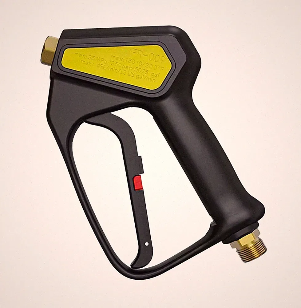 FR-009 Pressure Washer Spray Gun Trigger Handle Black/Gold 15.5cm x 22cm
