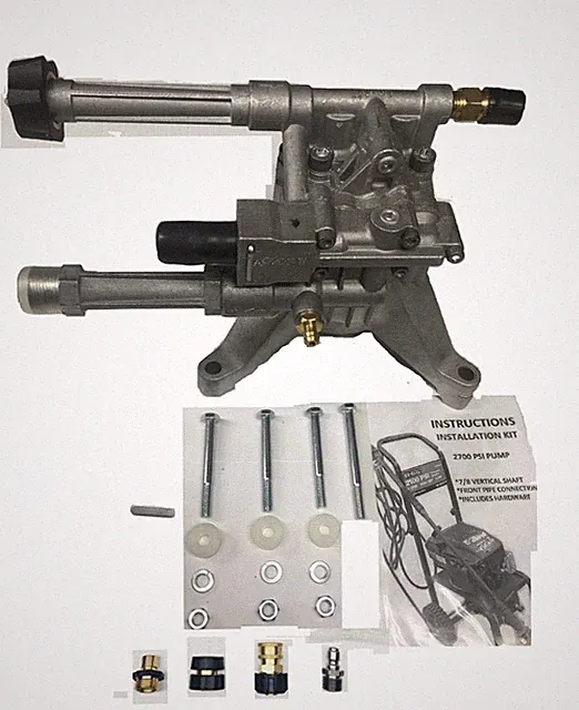 FREE QUICK ADAPTERS PUMP Troy-Bilt 2800-PSI 2.3 Gas Pressure Washer FRONT PIPES